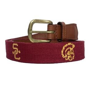 SMATHERS & BRANSON University of Southern California Belt 36 Red Gold Trojan EUC